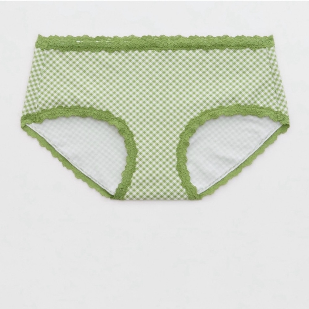 NWT Aerie Superchill Cotton Lace Trim Boybrief Panty